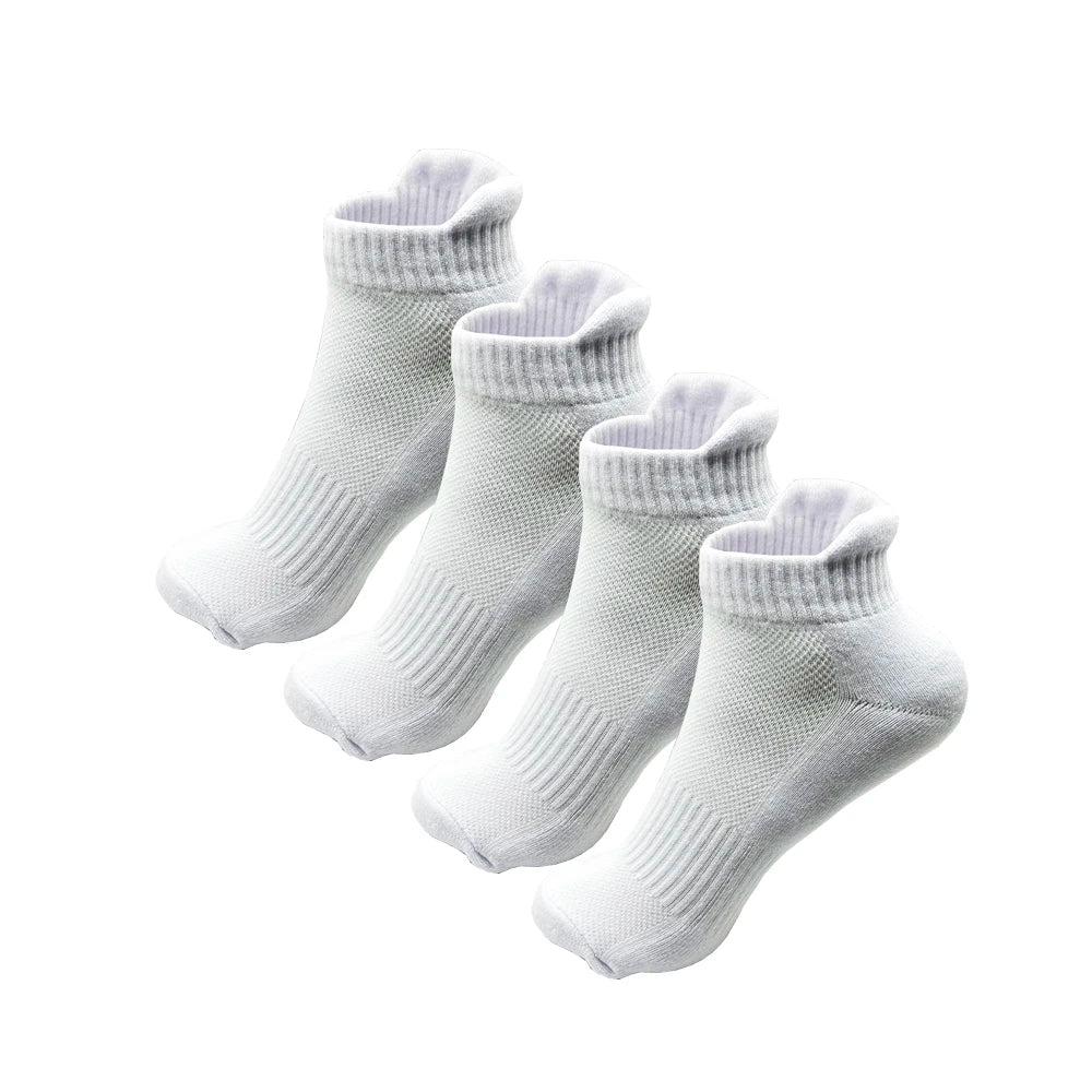 2/4 Pairs Cushioned Cotton Ankle Socks for Men Athletic Running Socks Low Cut Casual Sports Sock Tab Short Socks for Men Women.