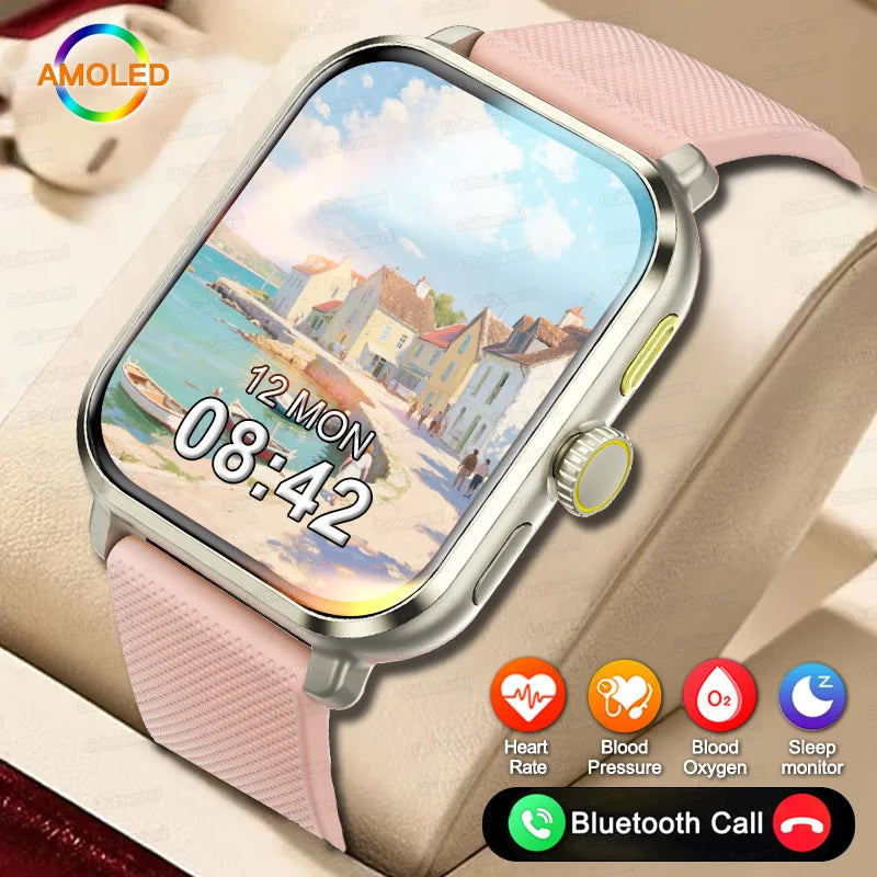 New Women Smart Watch GPS Compass Sport watch Men 1.95" AMOLED Screen Bluetooth Call HeartRate Smart Watch For Xiaomi Huawei IOS.