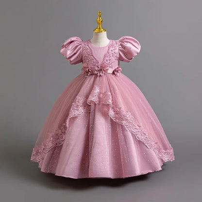 Neue wunderschöne Mädchen Party kleid Eröffnungs feier Kleidung Halloween Performance Tanz Prinzessin Rock 4-12t Weihnachts kleid