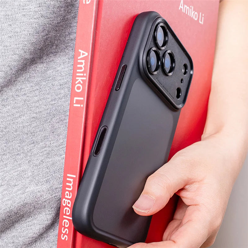 Active Touch Camera Button Matte Armor Case For iPhone 17 Air 16Pro 15 17Pro Max Translucent Hybrid Shockproof Hard Phone Cover.