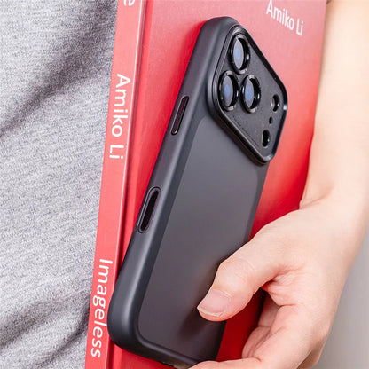 Active Touch Camera Button Matte Armor Case For iPhone 17 Air 16Pro 15 17Pro Max Translucent Hybrid Shockproof Hard Phone Cover.