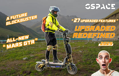 GSPACE MARS11 GTR Electric Scooter 2000*2W Motor 72V45Ah Battery Escooter  11 inch City tires E-Scooter.