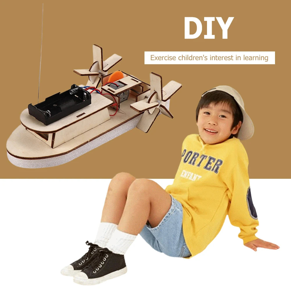 DIY Science Toys Children Educational STEM Projects Kits 3D Assemble Car Boat Model Wood Puzzle Toy Scientific Experiment Kit.