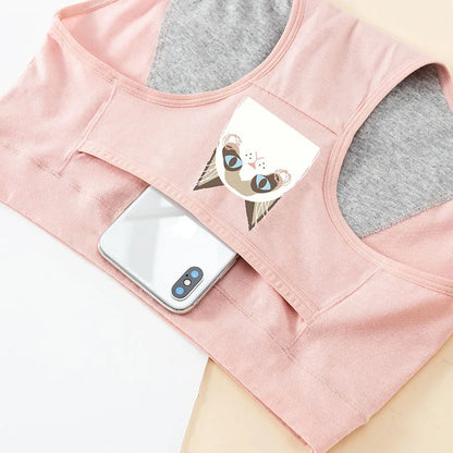 Cotton Menstrual Panties Leak Proof Breathable Cartoon cat Panties Woman Women Girls Physiological Pants Women's Intimates M-XL