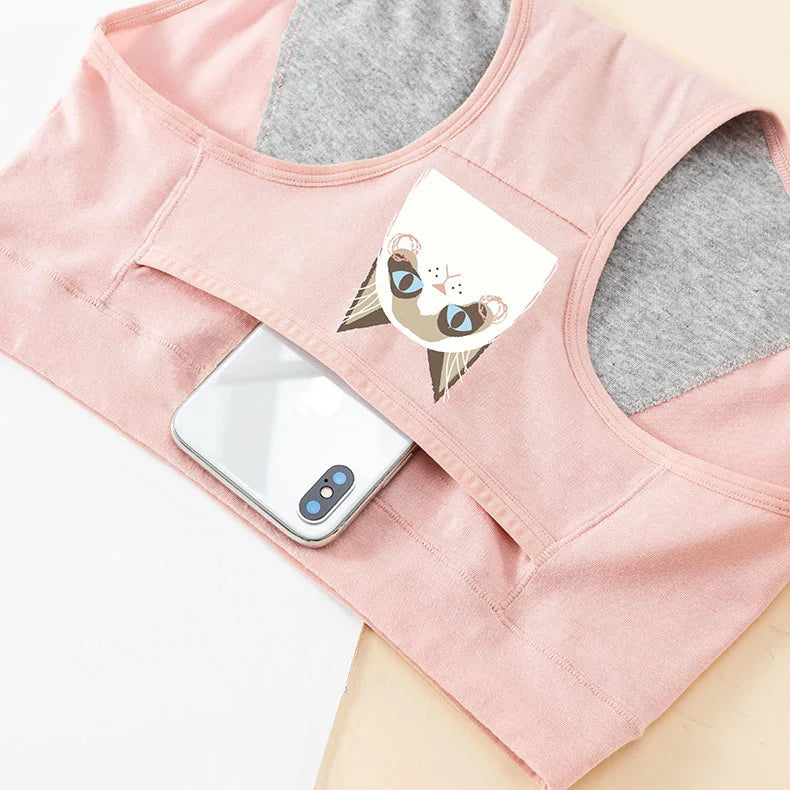 3PCS Cotton Menstrual Panties Leak Proof Breathable Cartoon cat Panties Woman Women Girls Physiological Pants Women's Intimates