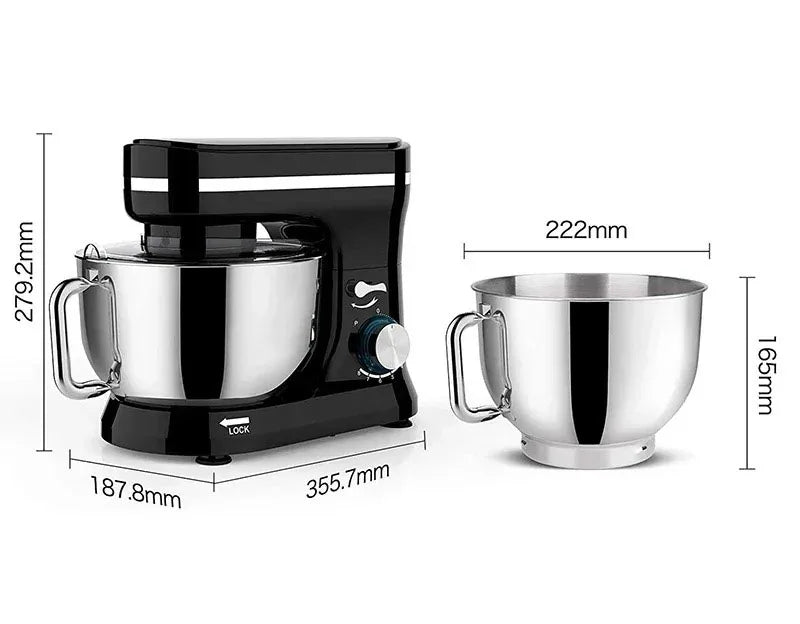 Electric Stand Mixer, 8 Speed Tilt-Head, 4.5L Stainless Steel Bowl, Kitchen Electric Mixer with Dough Hook, Wire Whip & Beater.