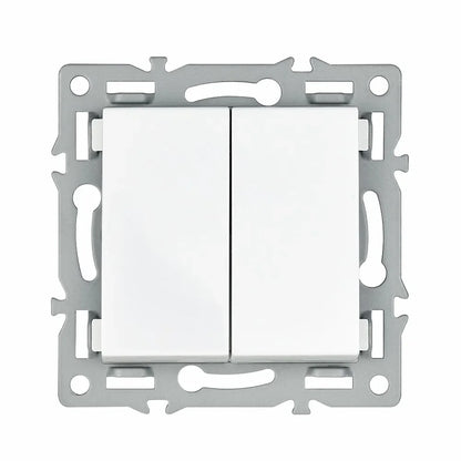 SRAN F6 Serie mehrere Rahmen Weiße Panel aus gehärtetem Glas, EU FR UN-Steckdosen und Schalter Dimmer-Lüfter-Fußlampe Rj45-Modul DIY
