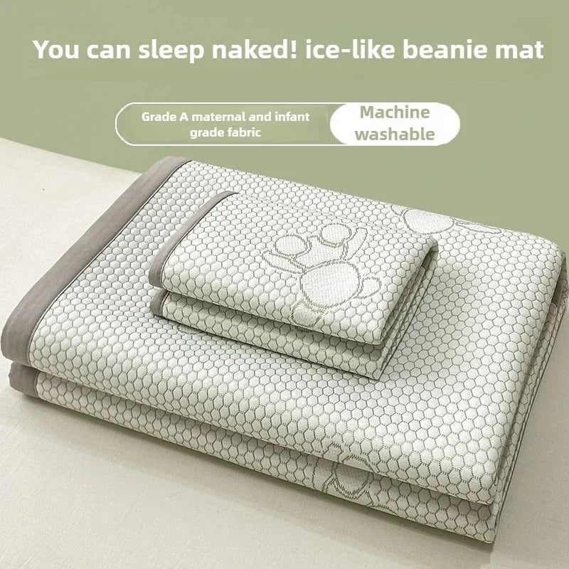 Summer Cooling Quilted Mattress Protector Cover Thickened Breathable Mattress Topper for Single Double Queen King Size Bed.