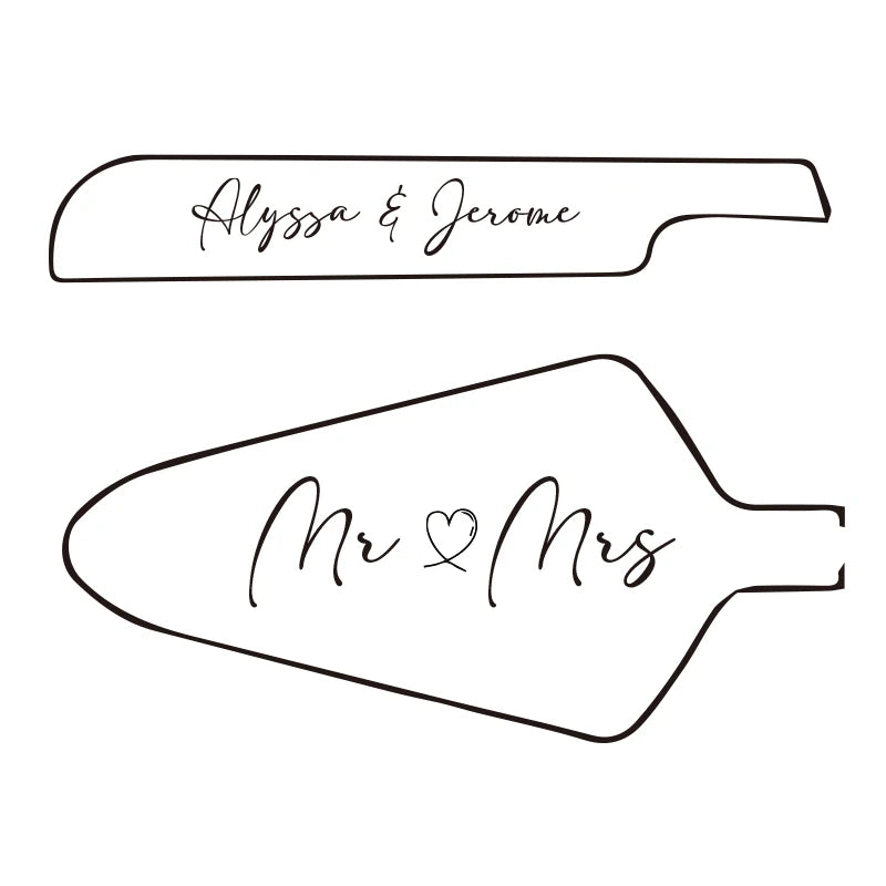 Personalised Wedding Cake Knife Shovel Custom Bride Gift Gold/Silver Cutting Server Set Engraved Birthday Party Cake Dinner Deco.