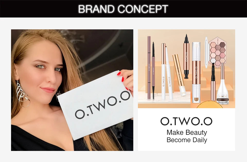 O.TWO.O Eyebrow Pomade Brow Gel Wax 2 IN 1 Waterproof Long Lasting Creamy Texture Eye Brow Tint Enhancers Cosmetics Makeup.