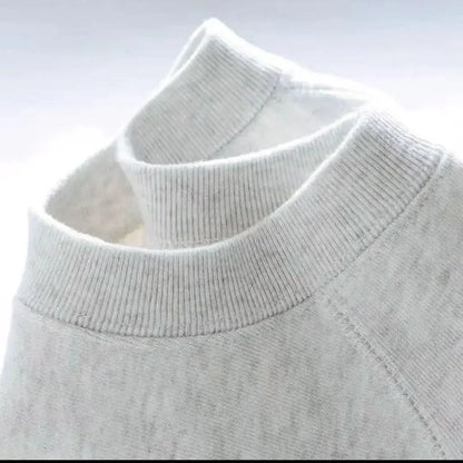 Men's and Women's 600g Heavy Cotton T-shirts Long-staple Pure Cotton Thickened Long-sleeved Three-pin High-gram Weight High-end