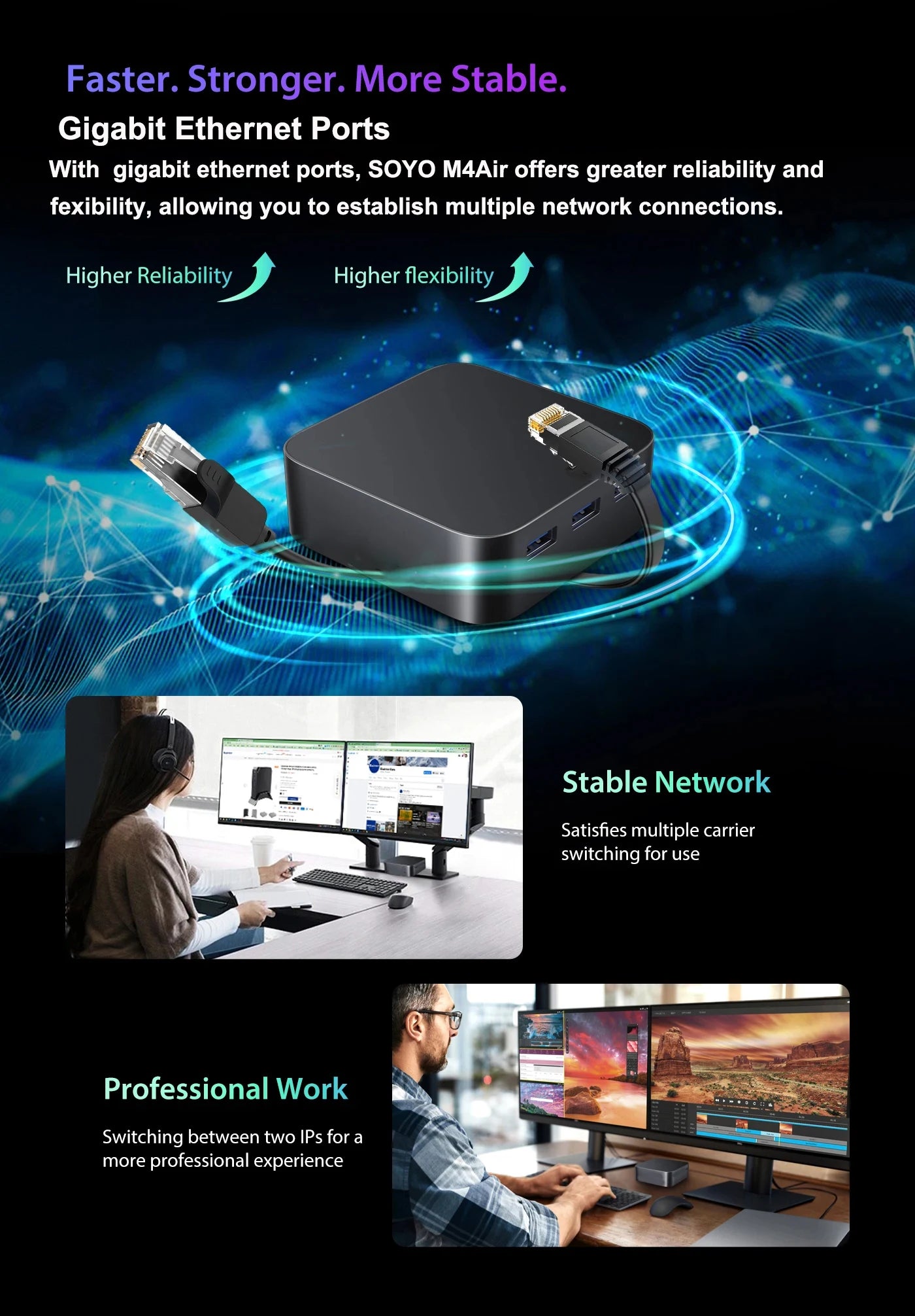 Mini PC SOYO M4 Air Intel Alder Lake N95 MiniPC Computer PC Win11 Pro Mini PC DDR4 16GB RAM 512GB ROM WiFi5 BT5.0 Desktop