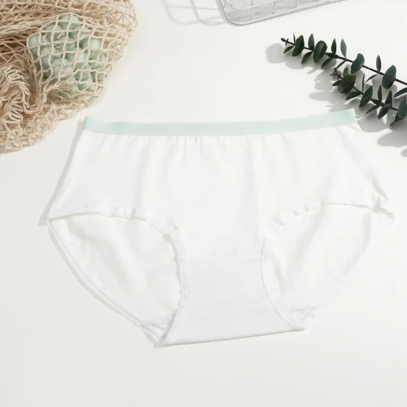 3Pcs/Set Women's Seamless Cotton Briefs Women Panties Solid Color Breathable Underwear Female Low Waist Soft Lingerie S-XXL.
