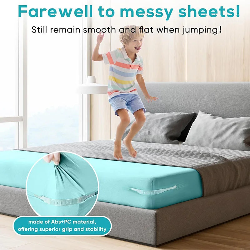 2025 New Invisible Bed Sheet And Bed Cover Detachable Daily Fastener Bed Sheet Clip 4-piece Set To Prevent Displacement Artifact.