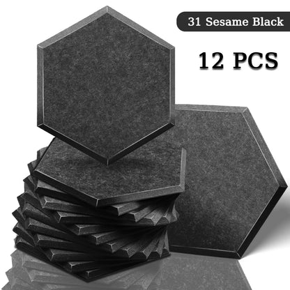 TOUO Acoustic Panel Sound Proof Decorative Wall Panels 12 PCS Acoustic Insulator High Density Noise Absorbing Isolator