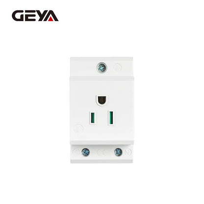 GEYA 16A 220V AC DIN-Schienen-modulare Steckdose – 35 mm, EU/FR/US/BK/IT, industrieller und privater Gebrauch, Netzteil-Adapter-Anschluss.