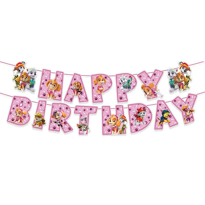 Paw Patrol Rosa Geburtstag Skye Thema Party Dekorationen Geschirr Set Pappteller Tassen Servietten Für Kind Party Liefert Spielzeug Geschenke