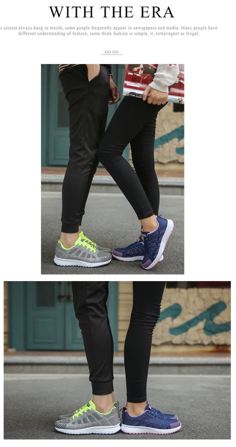 Fashion Breathable Women Casual Shoes  Walking Mesh Flat Shoes Woman White Sneakers Women 2022 Tenis Feminino Female Shoes.