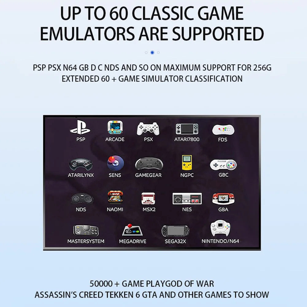 G11 Pro Retro Game Box Built in 10000+ Retro Games Plug and Play 4K HDMI-Compatible Output with 2.4G Wireless Dual Controllers.