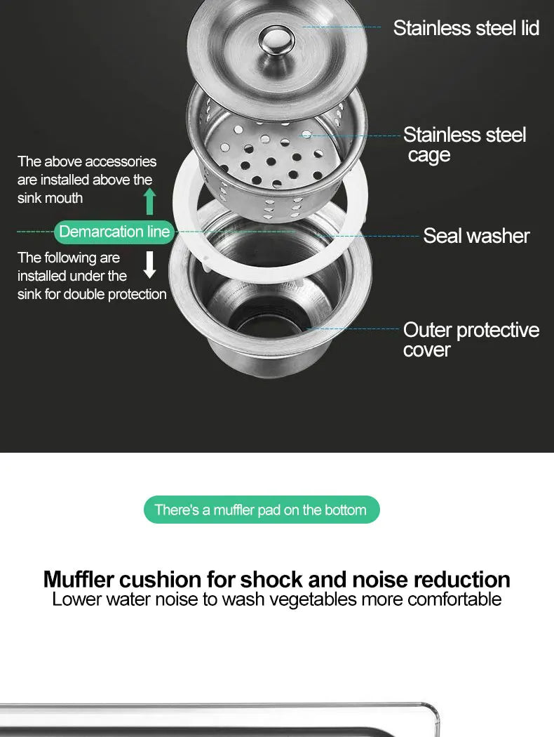 Verdickter Einzelschlitz aus Edelstahl 304 mit Halterung zum Aufhängen an der Wand, Waschbecken, Balkonbecken, Küchenwaschbecken, Waschbecken