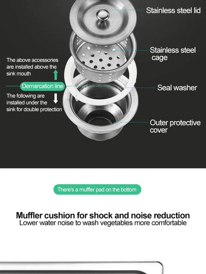 Verdickter Einzelschlitz aus Edelstahl 304 mit Halterung zum Aufhängen an der Wand, Waschbecken, Balkonbecken, Küchenwaschbecken, Waschbecken