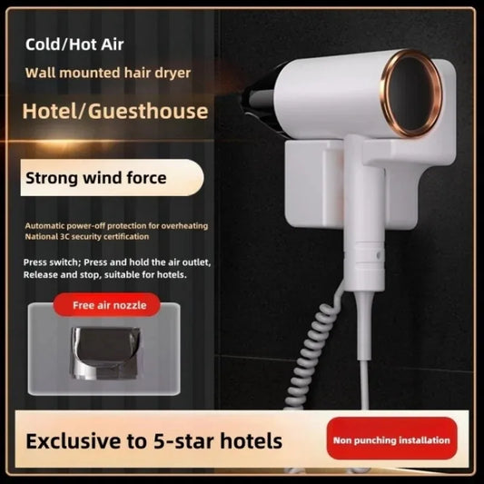 220V wall mounted Hotel Hair Dryer for Bathroom,Restroom Professional Blow Dryer,with Stand Rack,Specialised Motor for Hotel
