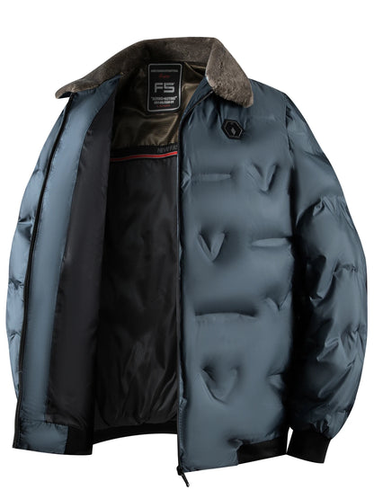 Winter warm jacket, casual business outdoor sports cotton jacket, lapel zipper, real pocket, men's jacket, jacket shirt.