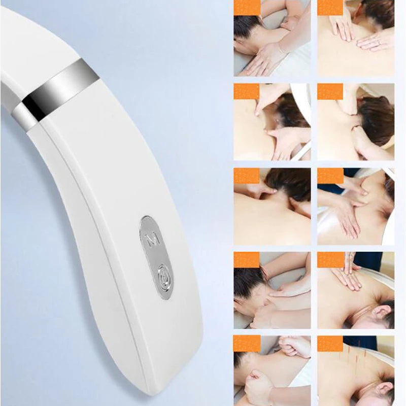Cervical Massager Protable Mini Neck Shoulder Massager Deep Massage Neck Warm Pressing Neck Pressing Care.