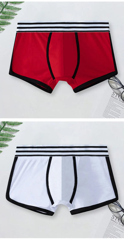 Männer weiche Unterhose Trunks Baumwolle hochwertige Unterwäsche u konvexe Tasche Höschen Cueca mittlere Taille atmungsaktive Boxershorts homme