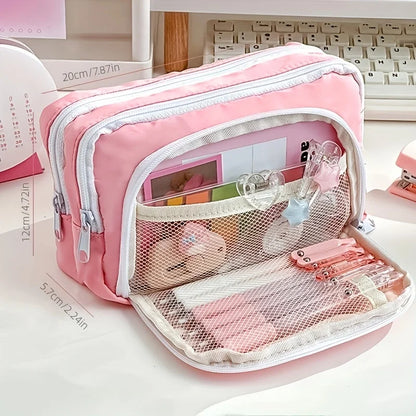 Kawaii Große Kapazität Stift Tasche Koreanische Bleistift Beutel Multilayer Schule Fall Schreibwaren Halter Tasche Student Zurück zu Schule Liefert.