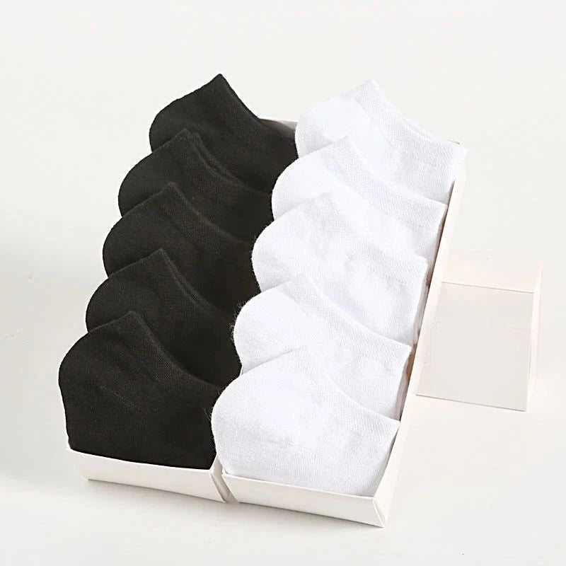 5/10 /20/30 Pairs Unisex Casual Plain Color Boat Socks Thin Breathable Comfy Anti Odor Sweat-absorbing Ankle Socks For Men Women.