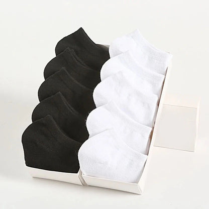 5/10 /20/30 Pairs Unisex Casual Plain Color Boat Socks Thin Breathable Comfy Anti Odor Sweat-absorbing Ankle Socks For Men Women.