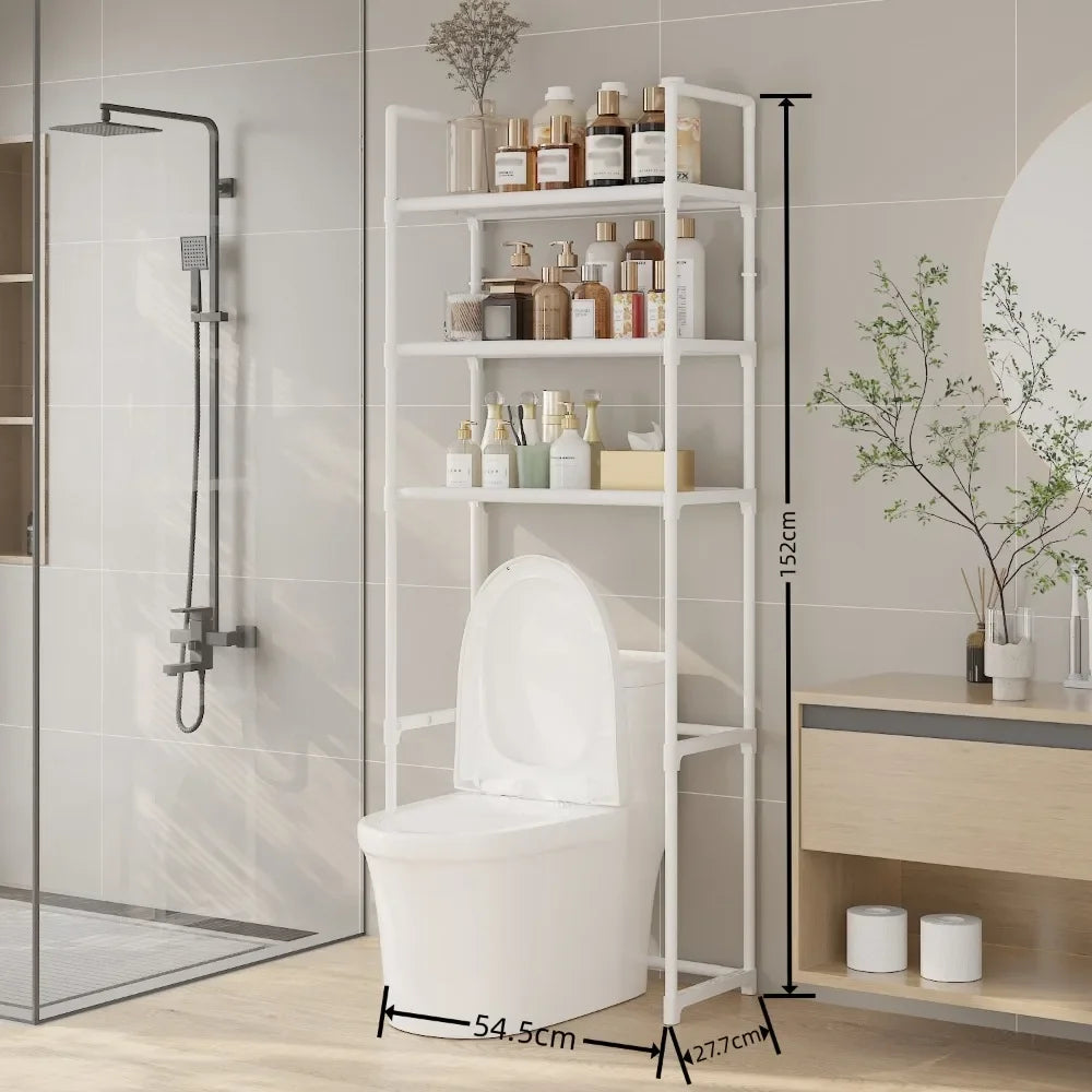 Badezimmer-Aufbewahrungsregal, Waschmaschinenständer aus Kunststoff, wasserdichtes, bodenstehendes Badezimmer für den Haushalt ohne Bohren