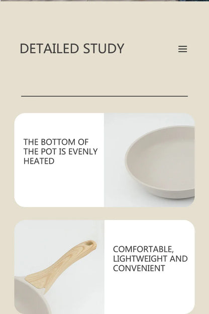 Durable Frying Pan Wok Pan Non-stick Ceramic Pot Induction Gas Stove Universal Cookware Steak Cooking Saucepan Nonstick Pan.