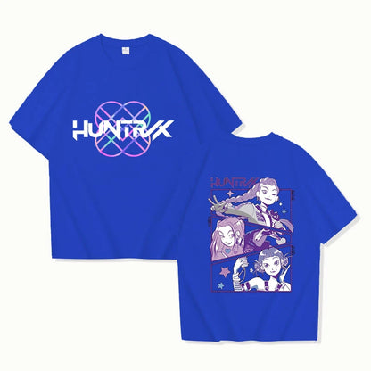 HOT Kpop Huntrix T-Shirt Men Women Fashion Harajuku T Shirt Summer Cool Short Sleeve Hip Hop Top Tee.