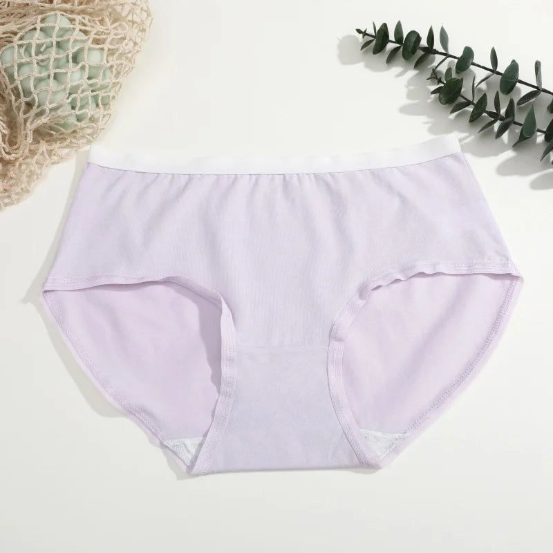 3Pcs/Set Women's Seamless Cotton Briefs Women Panties Solid Color Breathable Underwear Female Low Waist Soft Lingerie S-XXL