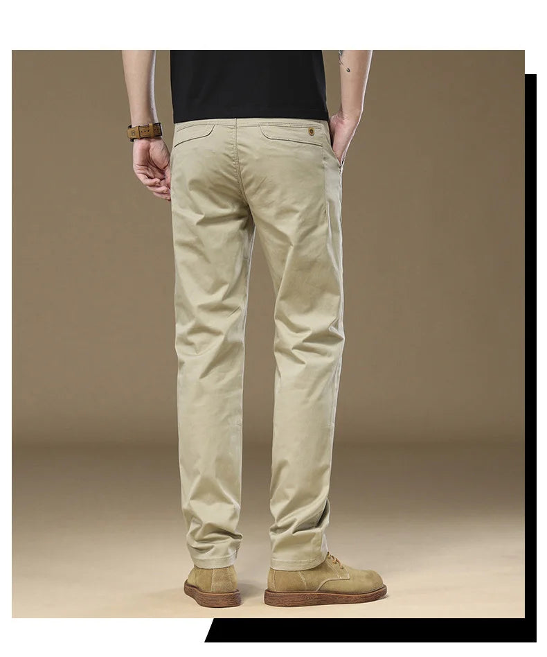 2024 Autumn New Men's Pants 97%Cotton Solid Color Work Wear Casual Pant Wide Korean Y2k Clothing Jogger Cargo Trousers Male.