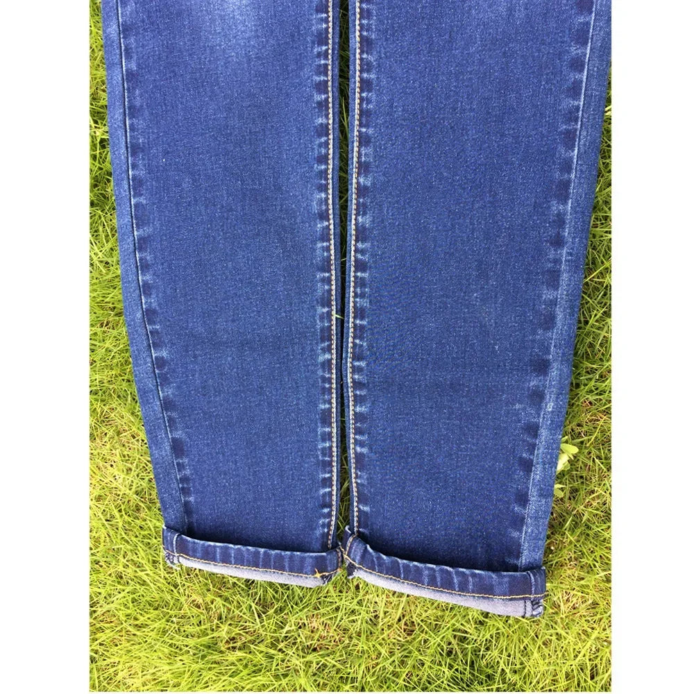 Women Jeans Wash Denim pant Sheath Ankle Length Pencil Pants Skinny Hot High Waist Slim Casual Basics Solid 2025 Button Pockets