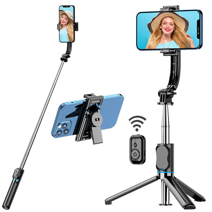 C01 Detachable Phone Clip BluetoothRemote Control Selfie Stick Tripod Portable Tripie Stabilizer Stand for Cell Phone
