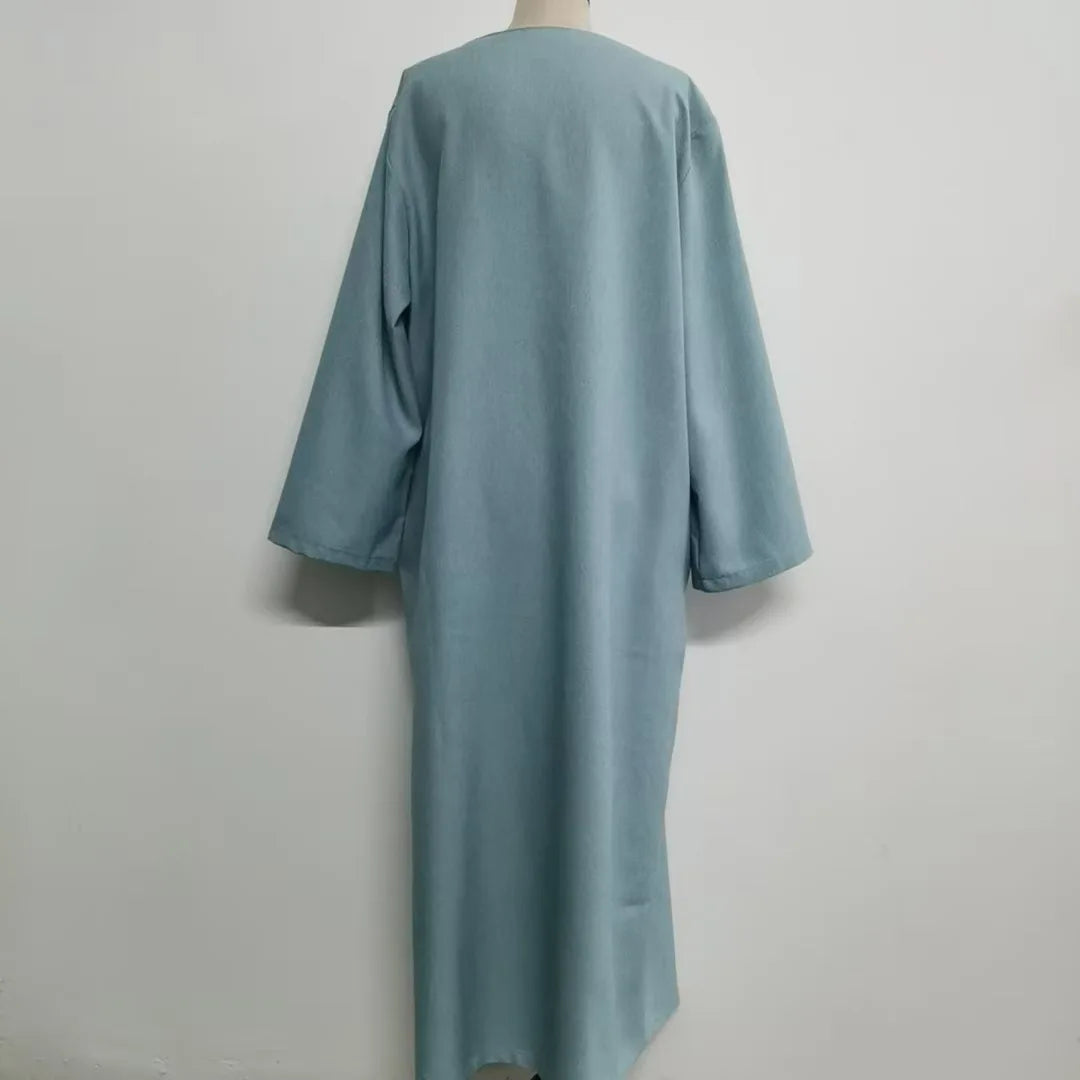 Ramadan Eid Muslim Dress Djellaba Plain Modest Dubai Abaya Turkey Kaftan Kebaya Arabic Robe Women Islam Jalabiya Vestidos