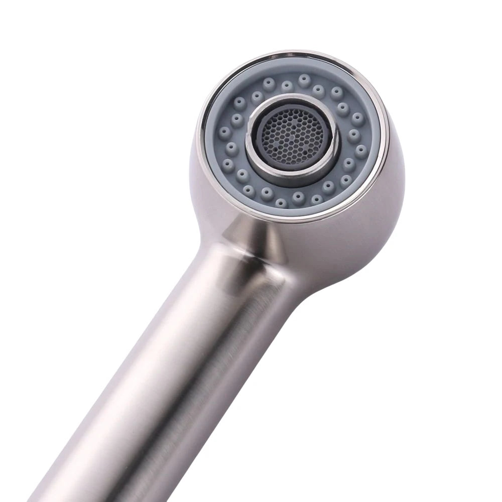 360° Rotating Retractable Sink Faucet Hot and cold Water Button Ceramic Valve Kitchen Stainless Steel Faucet with Shower