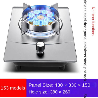 Gas Stove Single Stove Household Desktop Liquefied Gas Natural Gas Stove Embedded Stainless Steel Fierce Fire Stove Gas Cooker