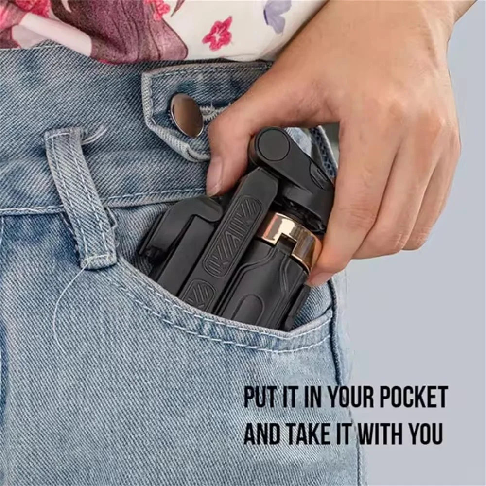 FANGTUOSI Mini Selfie Stick Portable Phone Holder Shooting Aid Versatile Integrated Design Bluetooth Remote For Live Broadcas.