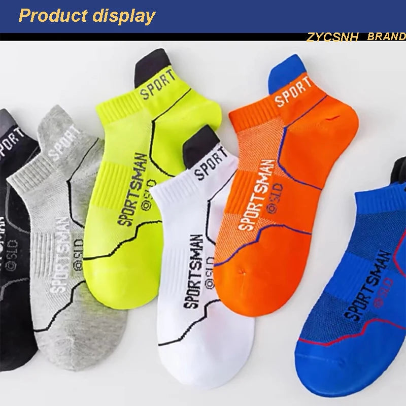 5/10Pairs High Quality Men Ankle Socks Breathable Sports Socks Mesh Casual Athletic Summer Thin Cut Short Sokken Size 38-44.