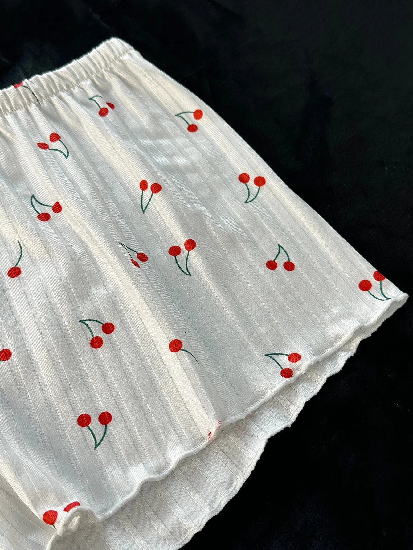 Niedliche Homewear-Unterwäsche für Mädchen, dünn, lässig, Nacht-Nachtwäsche, Nachtwäsche, Oberteil und Höschen-Set.