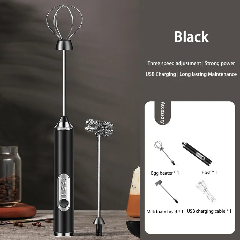 XIAOMI Electric Milk Frother Mini Handheld Wireless Powerful USB Rechargeable Convenience Coffee Milk Whipping Kitchen Whisks.