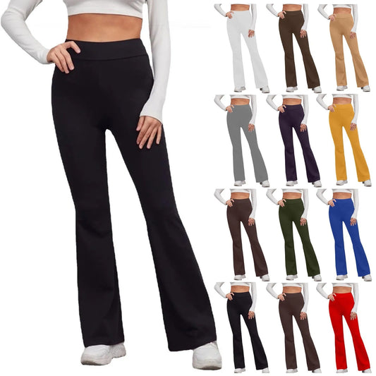 Sport Micro Flared Fitness Hosen Yoga erscheinen dünn hoch taillierte Hüfte heben nahtlose Hose mit weitem Bein ausgestellte Hosen für Frauen