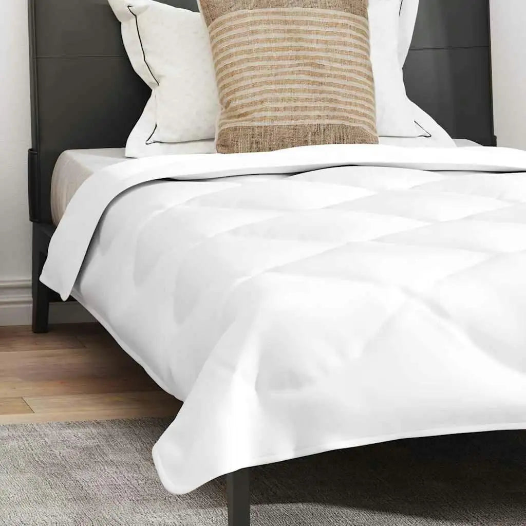 Cozy All Season Bedding Set with Pillow White 135x220 cm Microfiber Duvet Cover.