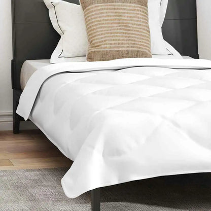 Cozy All Season Bedding Set with Pillow White 135x220 cm Microfiber Duvet Cover.