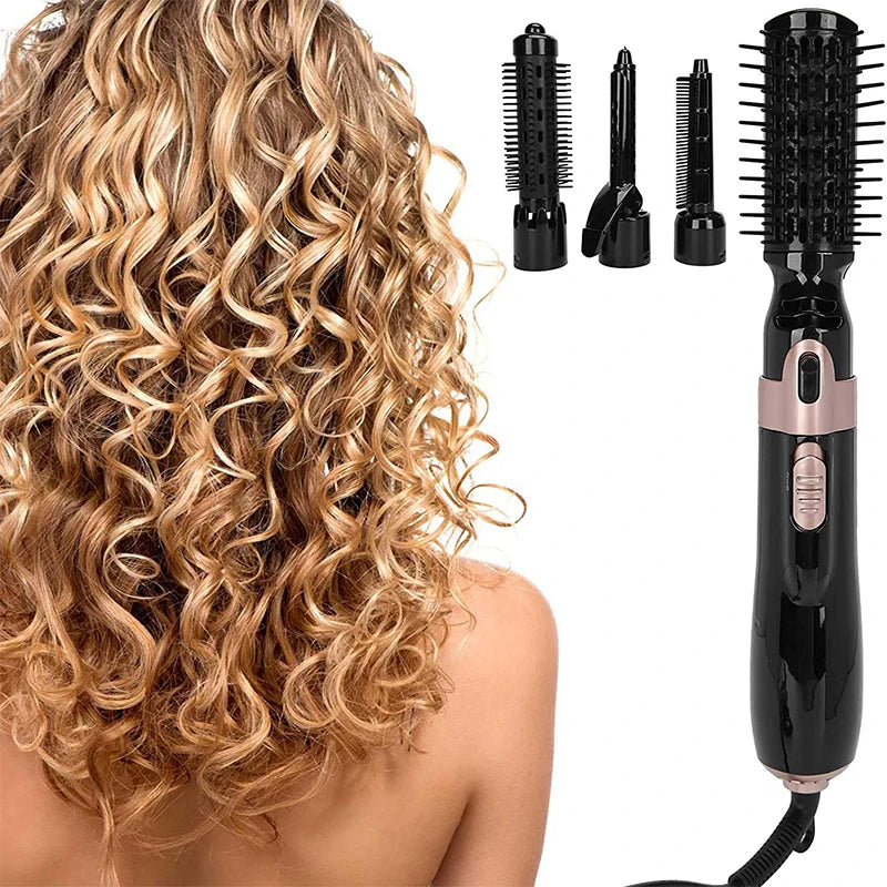 Hot Selling Professional 4-In-1 Hot Air Brush Portable High-Power Curly Hair Hot Air Comb Salon Women'S Styling Tool.